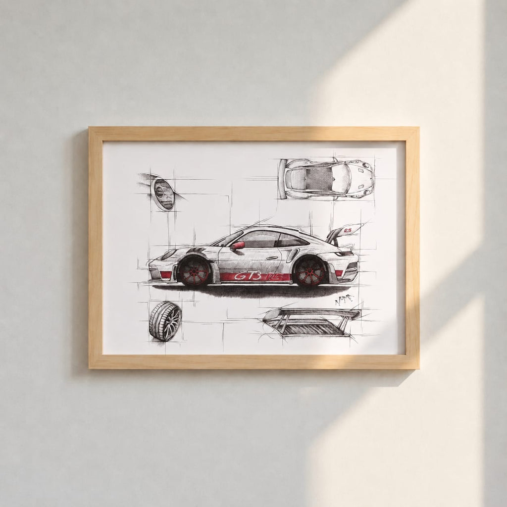 Croquis Porsche GT3 RS