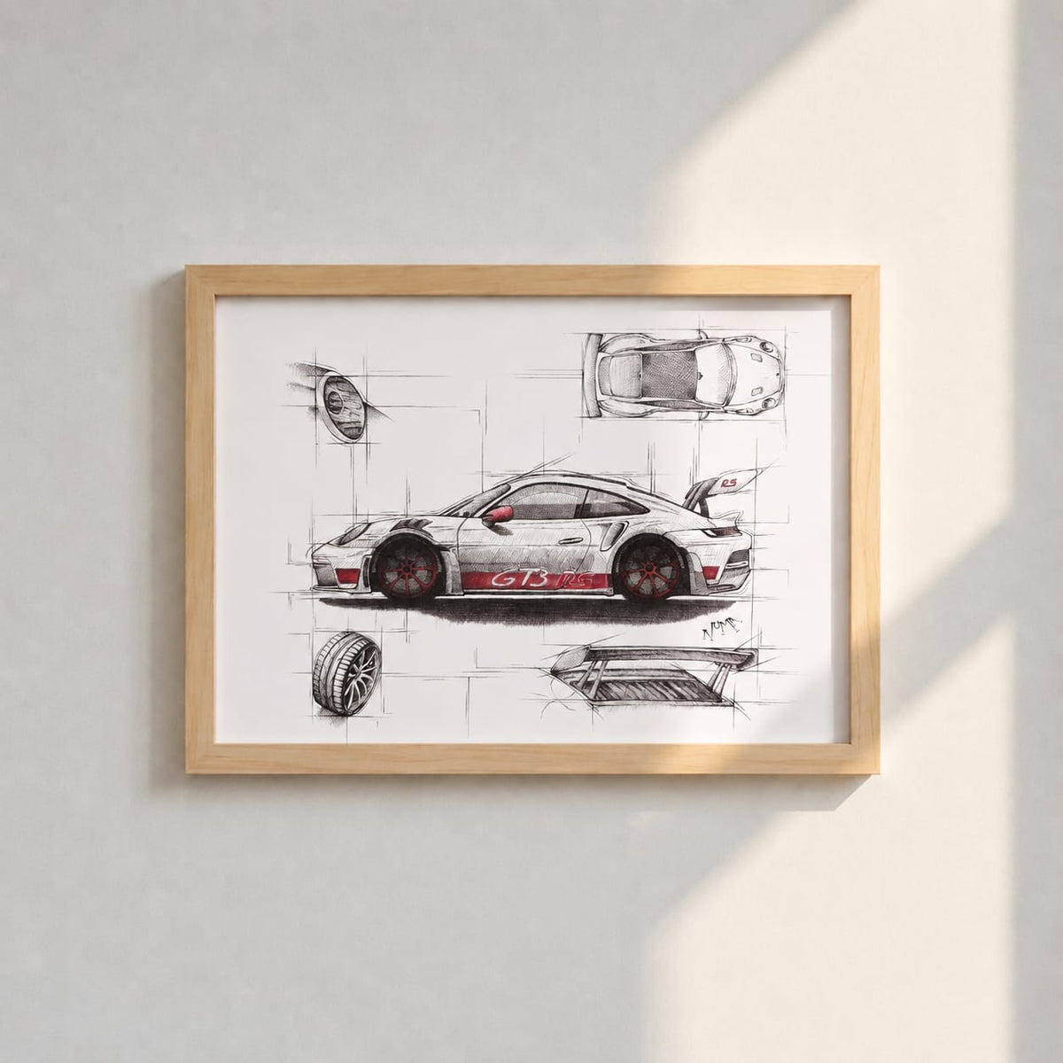 Croquis Porsche GT3 RS