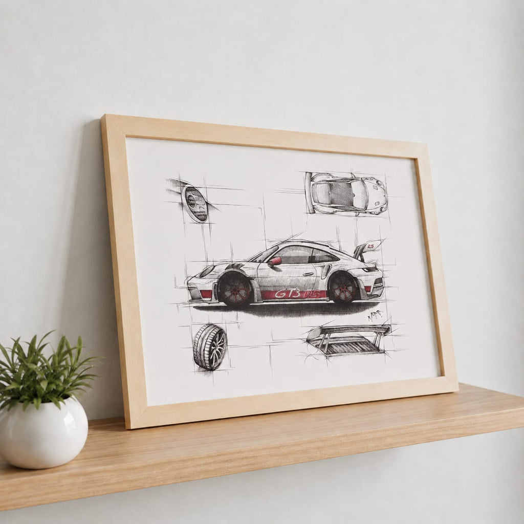 Croquis Porsche GT3 RS